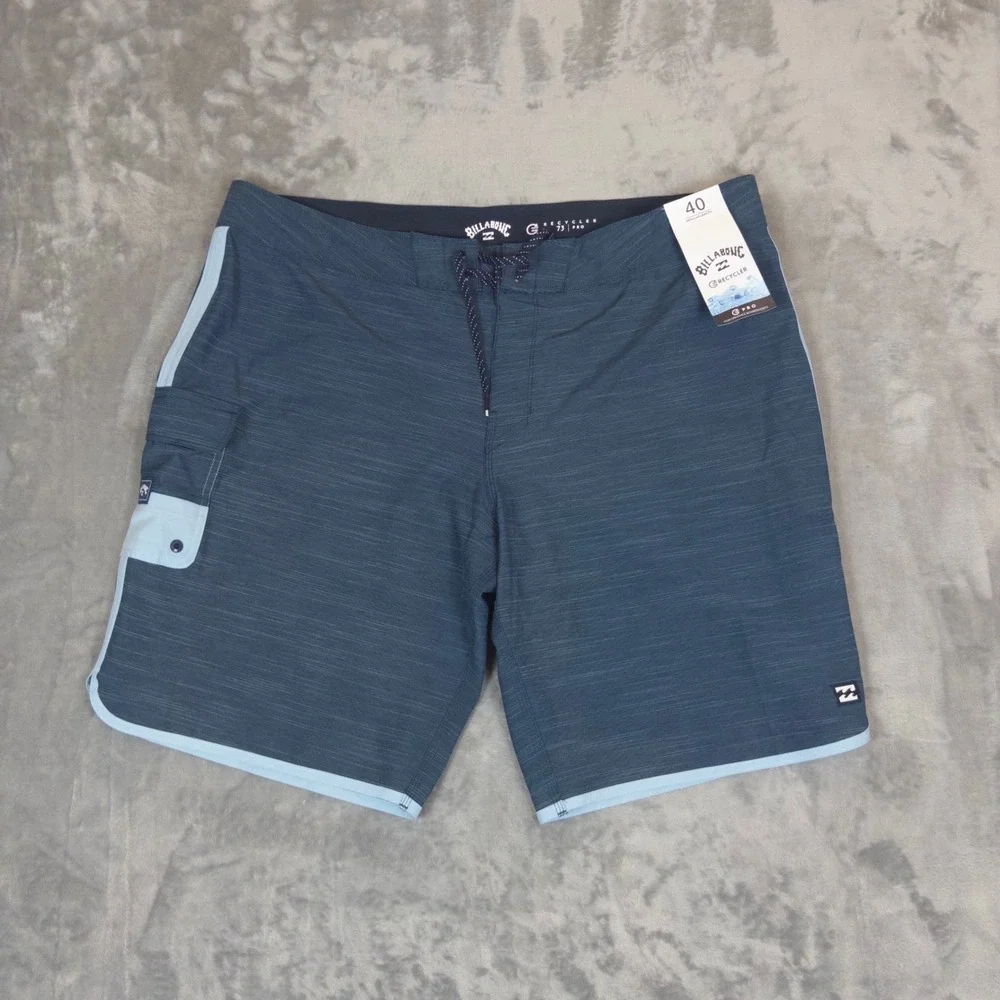 Billabong Boardshorts Mens 40 Blue 73 Pro Recycler Performance Swim Trunks